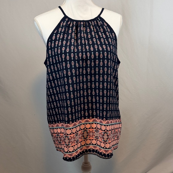Wishful Park Navy and Pink Tank Top Size Large - Picture 1 of 8